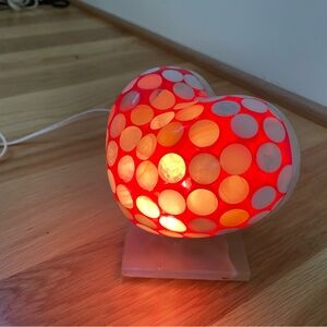 Onyx Crystal Heart Lamp
